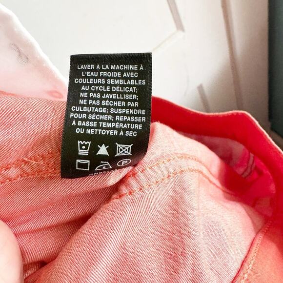 Lafayette 148 New York Orange Mercer Skinny Ankle Pants Slacks Peach Rose Size 6 - Picture 12 of 13